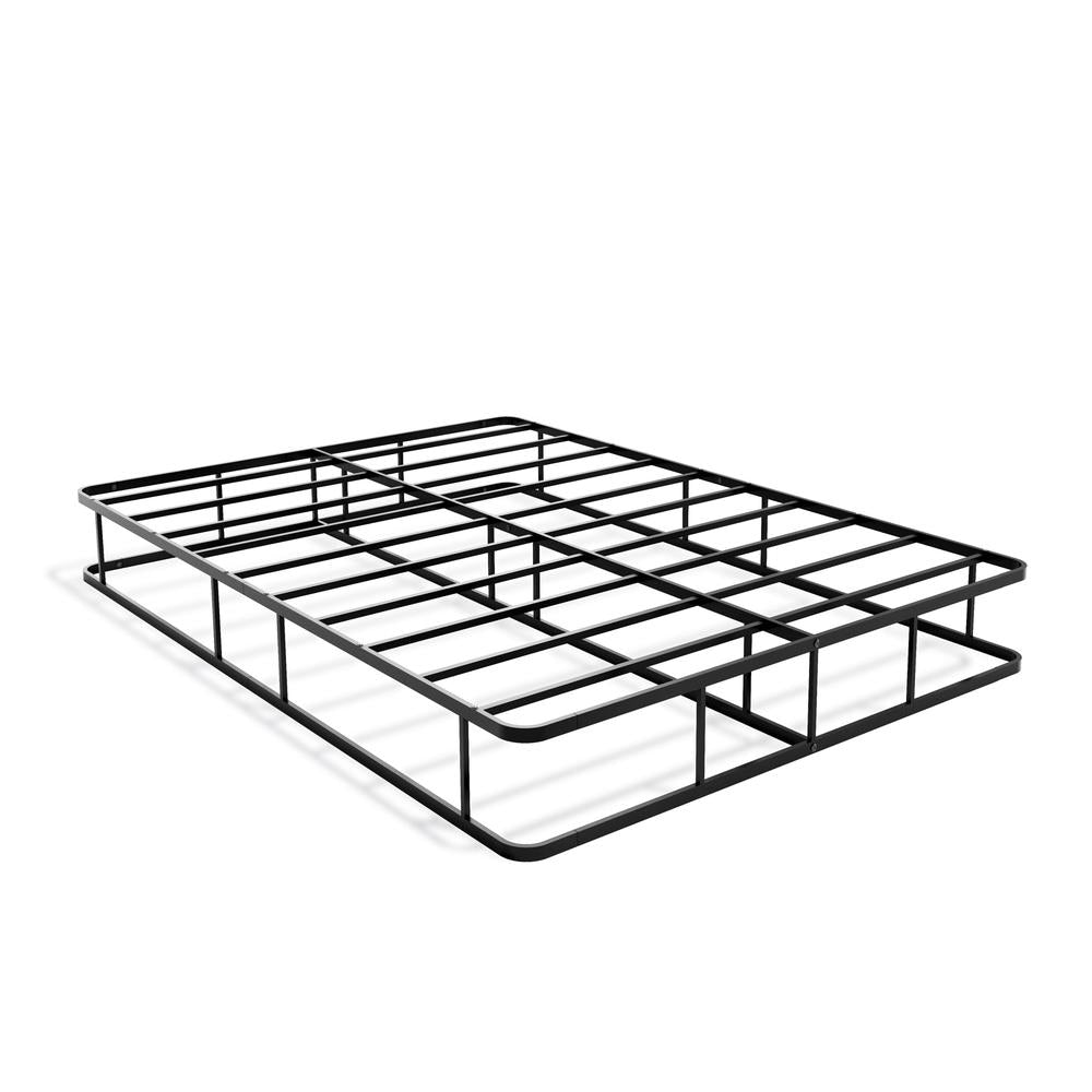 Nissa Dothan Full White Metal Bed Frame Modern Style with Sculpted Headboard & Footboard