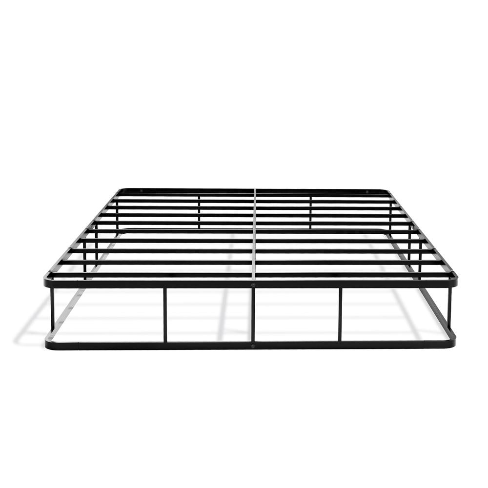 Nissa Dothan Full White Metal Bed Frame Modern Style with Sculpted Headboard & Footboard
