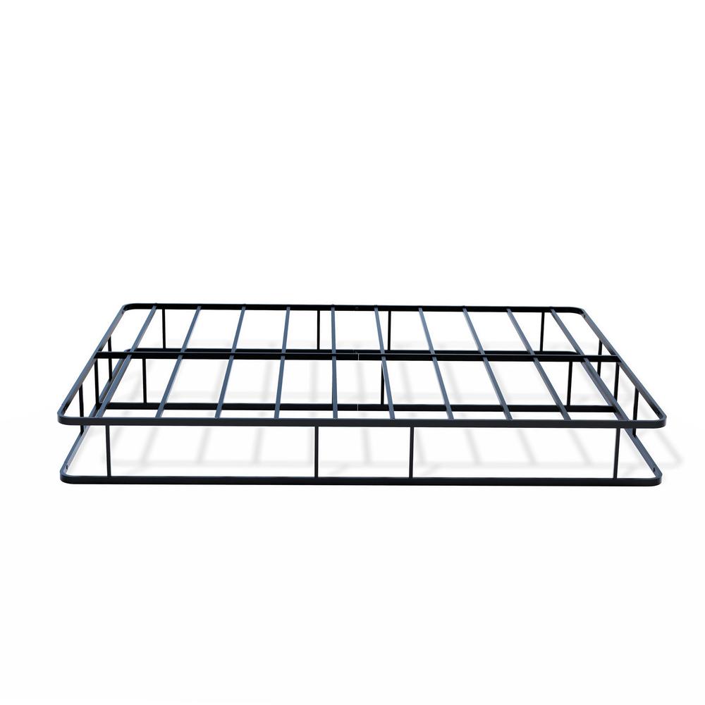 Terrell Dothan Queen Black Metal Bed Frame Modern Style with Headboard & Footboard