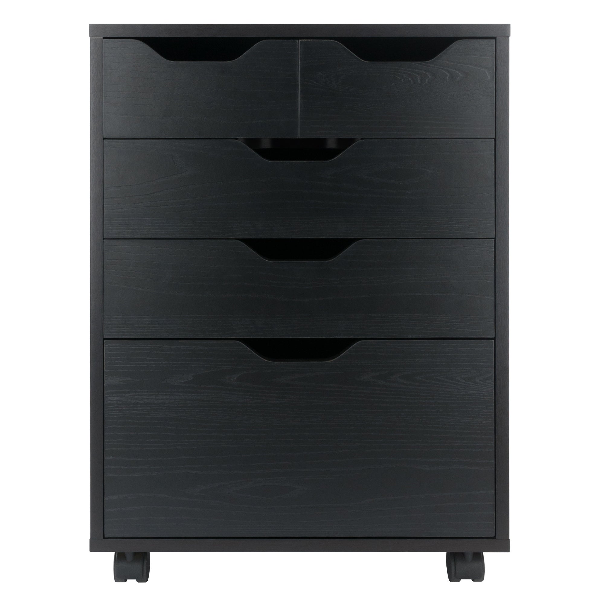 Halifax Bins & Drawers Storage Mobile Cabinet, Black