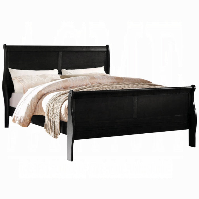 Killa Louis Philippe Collection Twin Wooden Bed – Sleigh Headboard for Teen Rooms