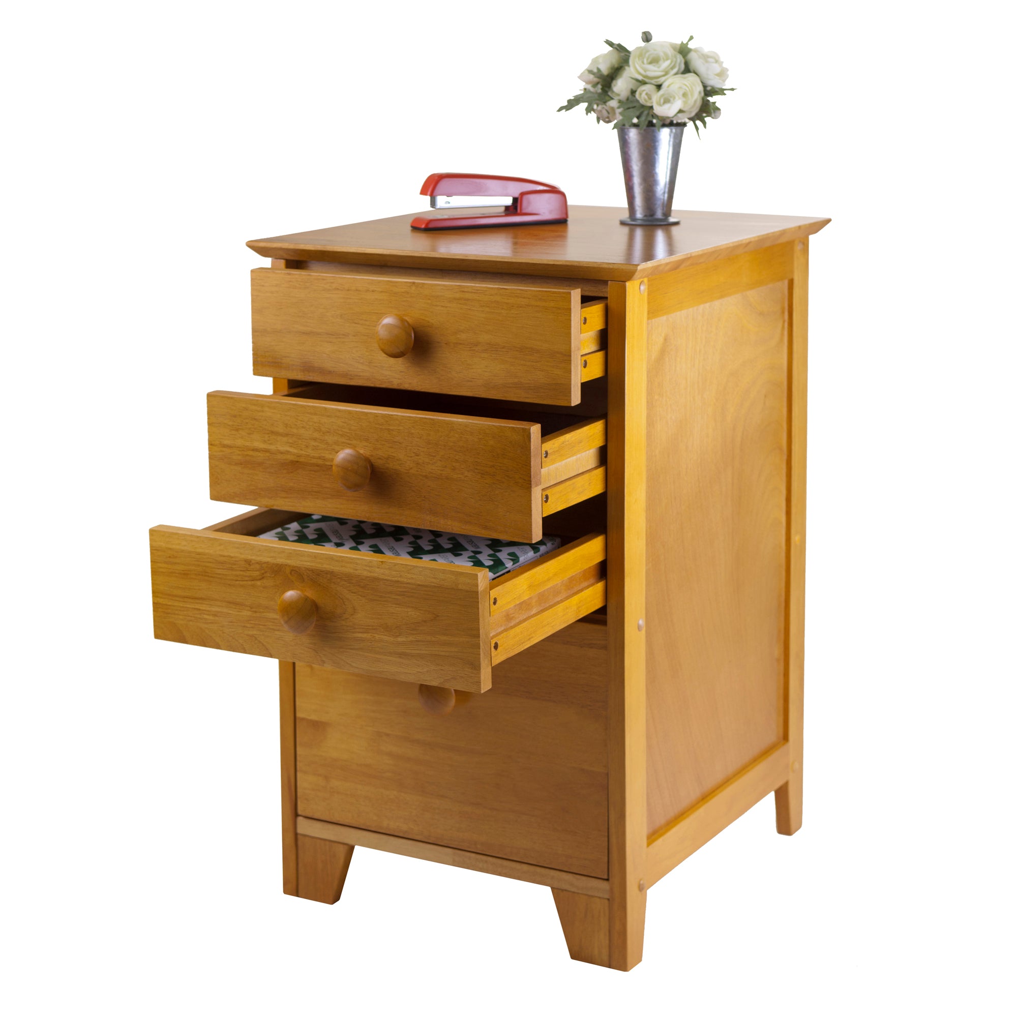 Studio Home Office File Cabinet, Honey