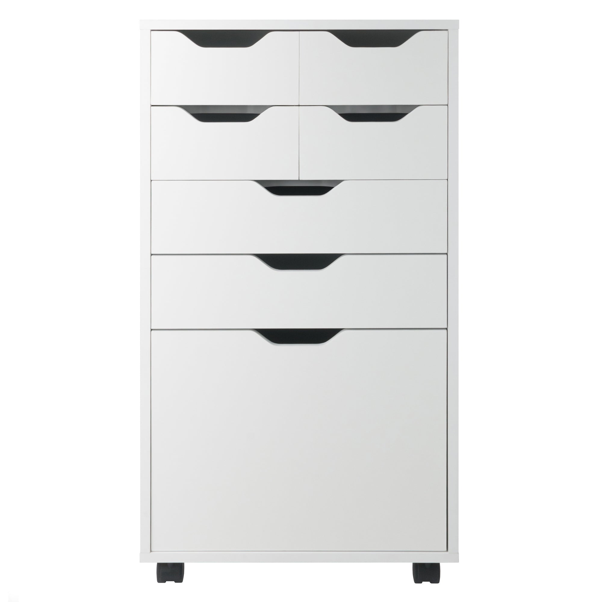 Halifax Bins & Drawers Multi-Storage Tall Mobile Cabinet, White
