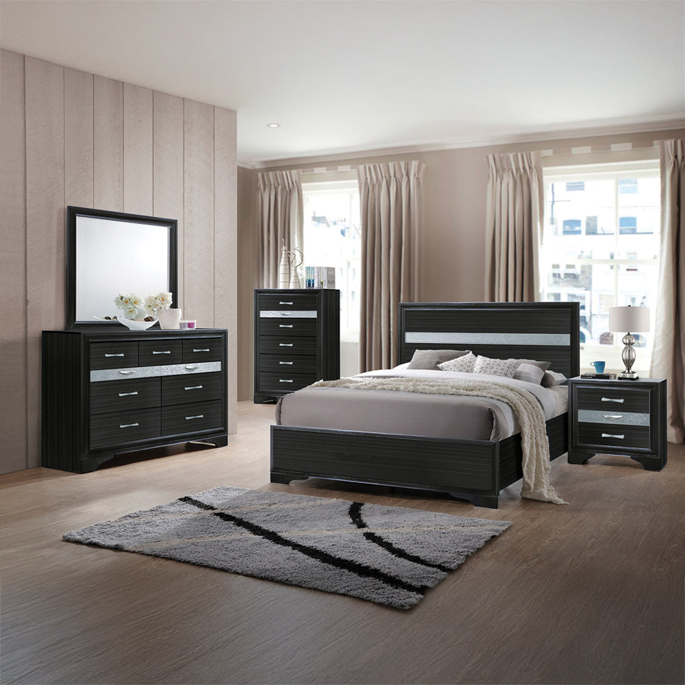 Naima Twin Bed, Black