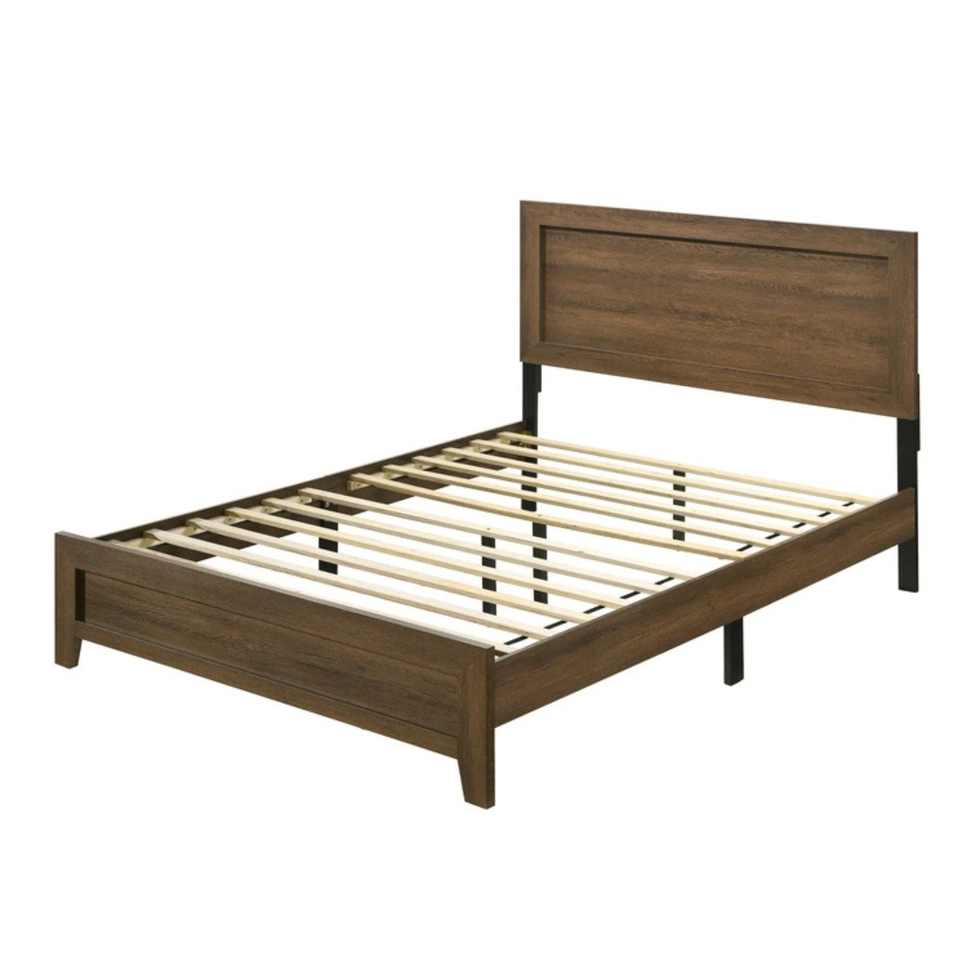Arbor Miquell Collection King Size Oak Bed – Wooden Rustic Design with Clean Lines