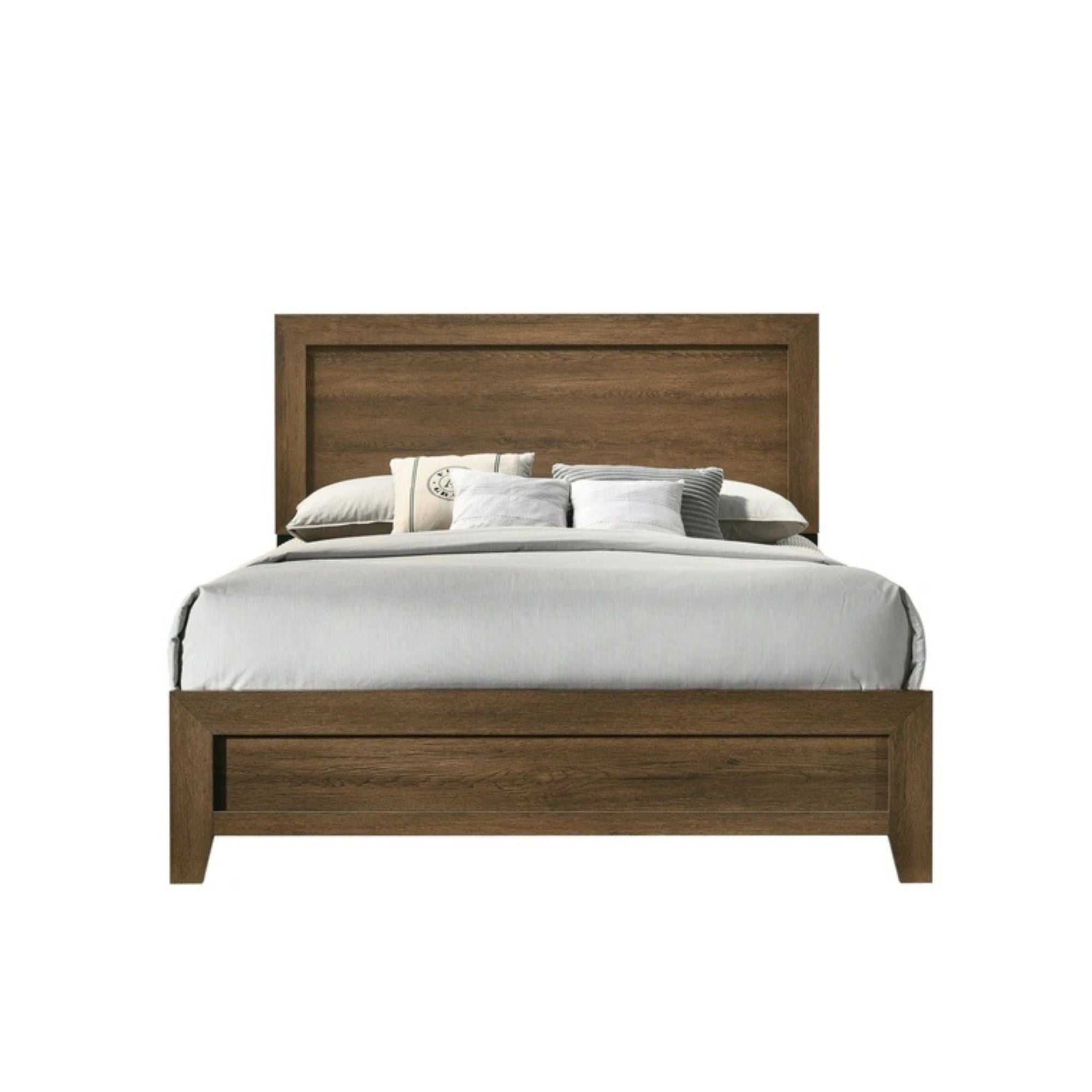 Arbor Miquell Collection King Size Oak Bed Wooden Rustic Design with Clean Lines