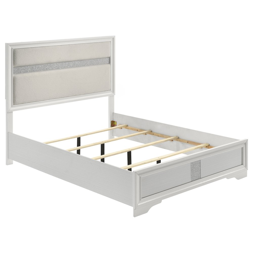 Miranda 54-inch Upholstered Full Panel Bed White