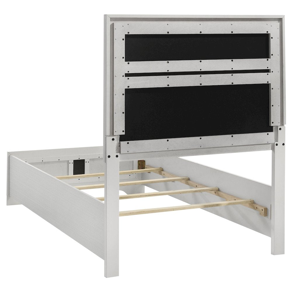 Miranda 54-inch Upholstered Twin Panel Bed White