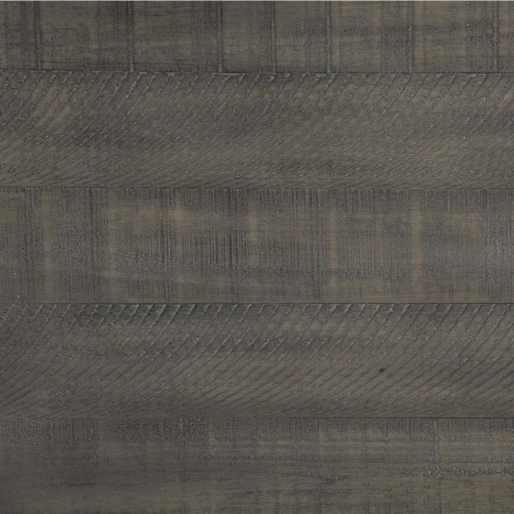 Gabriela Lilith Eastern King Distressed Grey and White Pine Wood Panel Bed – Contemporary Style with Gunmetal Hardware