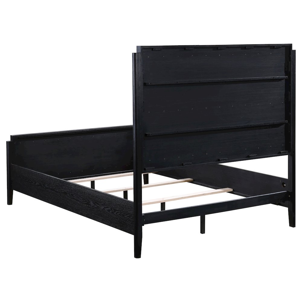 Salome Brookmead Queen Black Upholstered Bed – Modern Low Profile Design