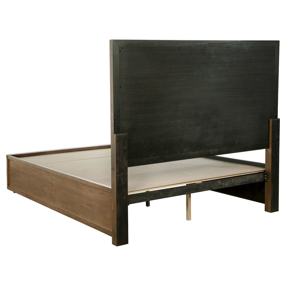 Metro Terrace 2-Drawer Eastern King Storage Bed Ash Brown – Modern Wood Platform with Vertical Fluting