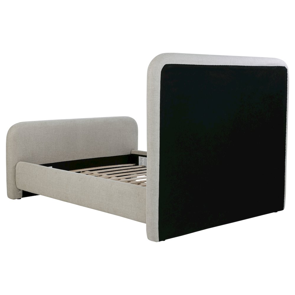 Luice Coaster Wren Queen Grey Fabric Platform Panel Bed – Modern Farmhouse Upholstered Bed Frame