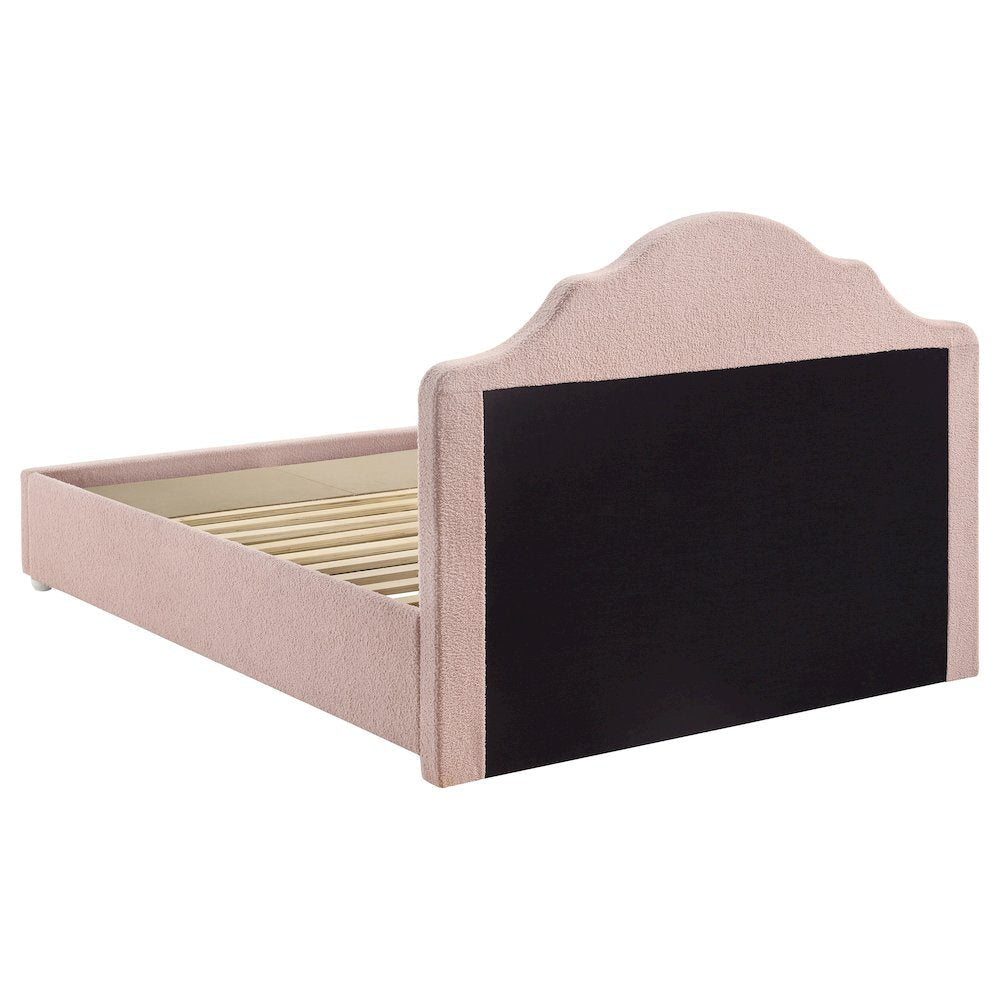 Elladio Ashleigh 44-Inch Full Pink Storage Platform Bed – Vintage Upholstered with Crystal Tufting Details