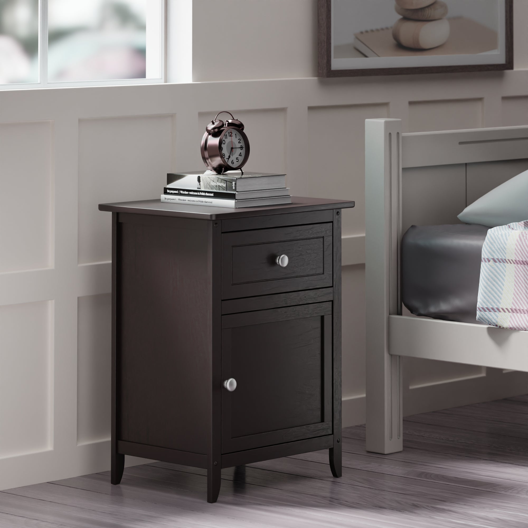 Eugene Accent Table, Nightstand, Espresso