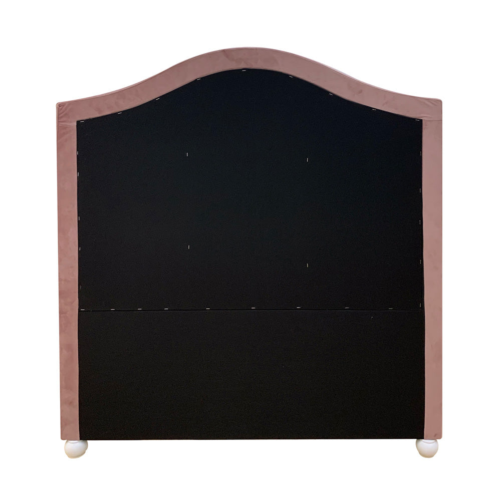 Archi Reggie Collection Twin Pink Fabric Bed Modern Style with Faux Crystal Trim