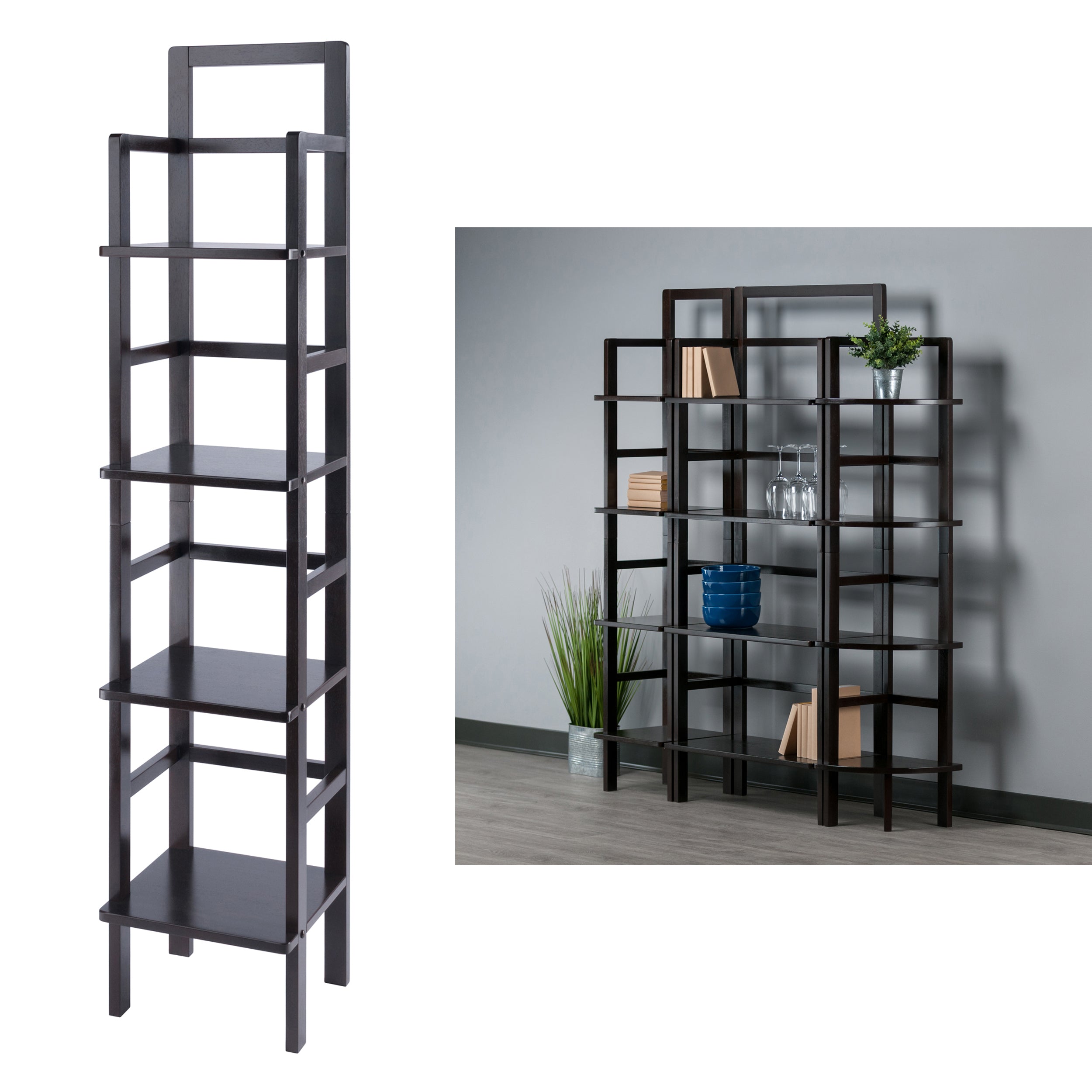 Aiden Baker's Rack, Narrow, Coffee