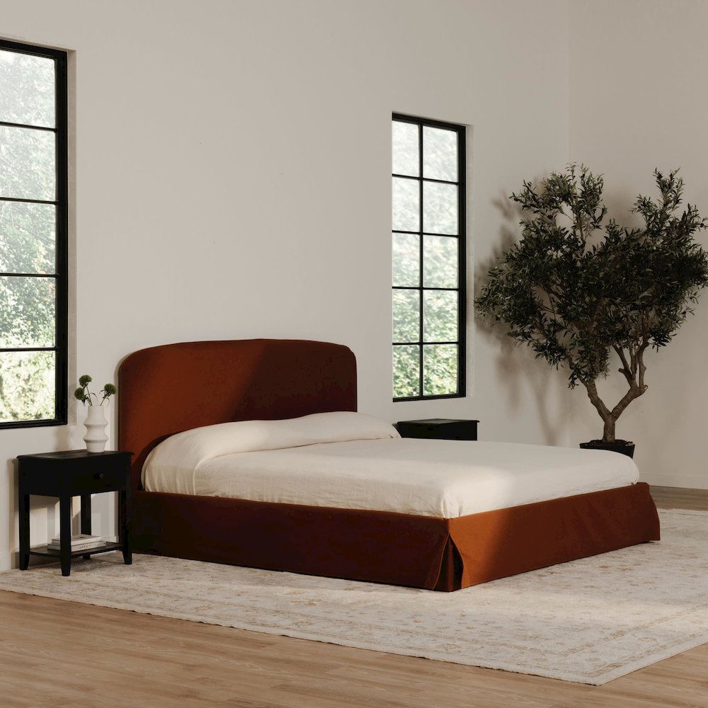 Pavone Joan Collection King Size Fabric Storage Bed – Modern Upholstered Design with Storage
