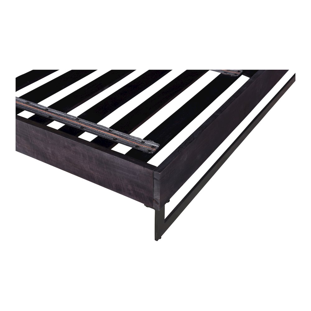 Braylin Paloma Collection King Bed Charcoal Grey Fabric – Contemporary Platform Frame with Headboard