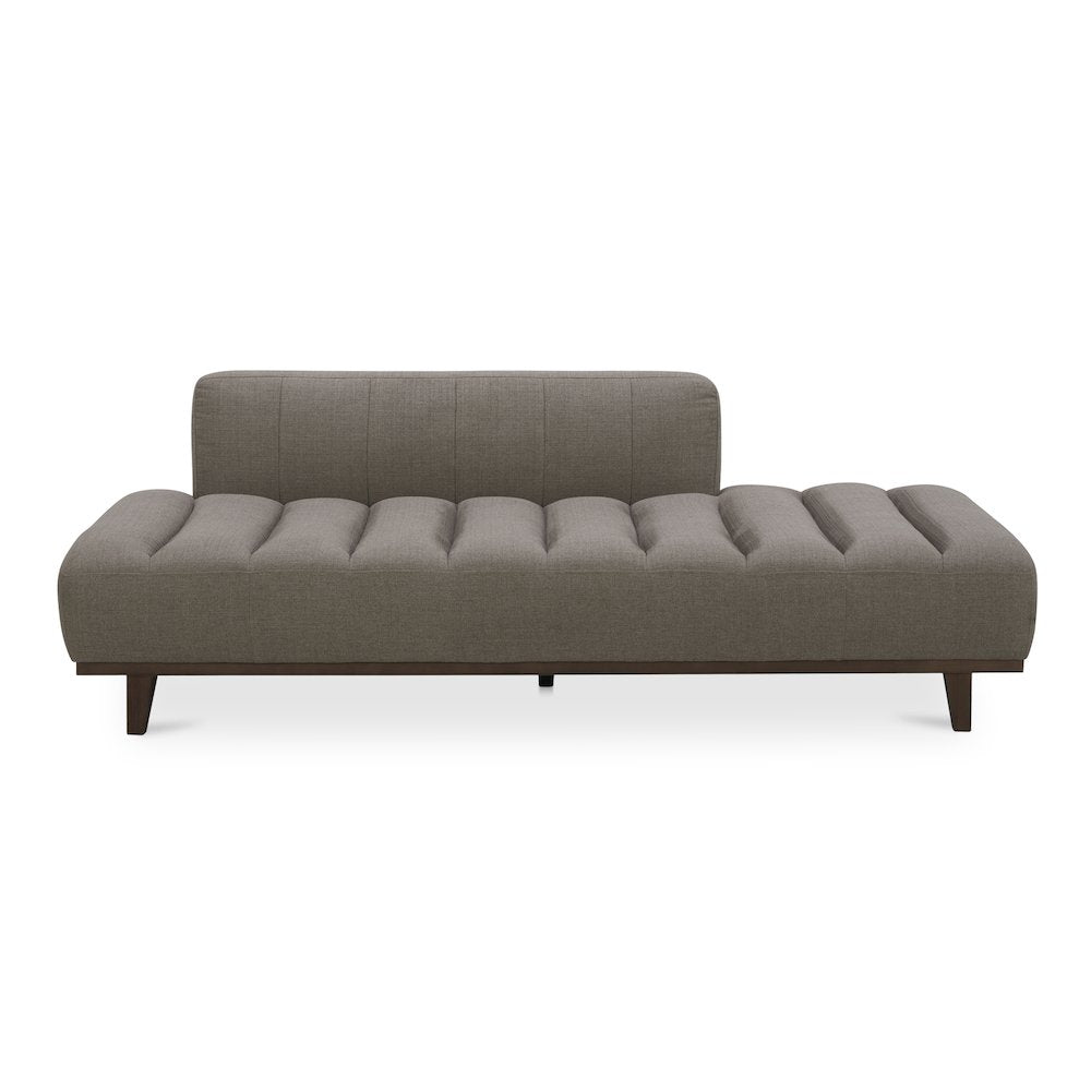 Taupe Bennett Collection Twin Daybed in Soft Taupe Fabric – Space-Saving Modern Design