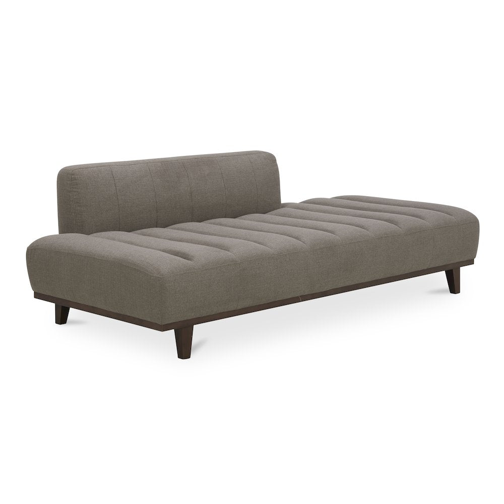 Taupe Bennett Collection Twin Daybed in Soft Taupe Fabric – Space-Saving Modern Design