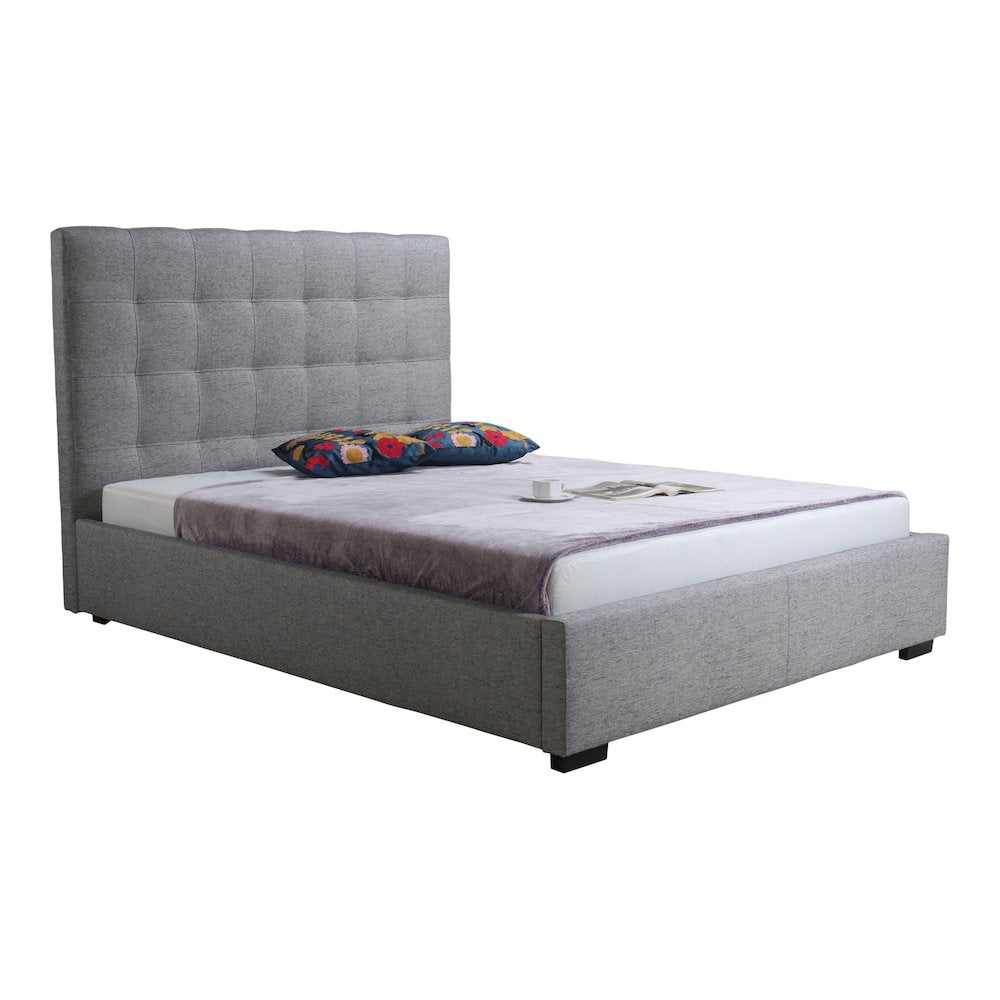 Seranay Belle Collection Queen Upholstered Bed – Storage Platform with Hidden Drawers