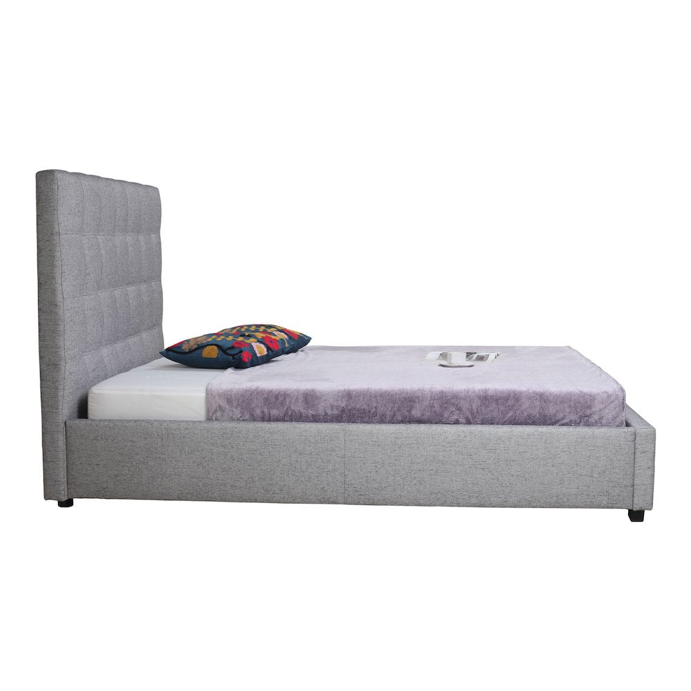 Seranay Belle Collection Queen Upholstered Bed – Storage Platform with Hidden Drawers