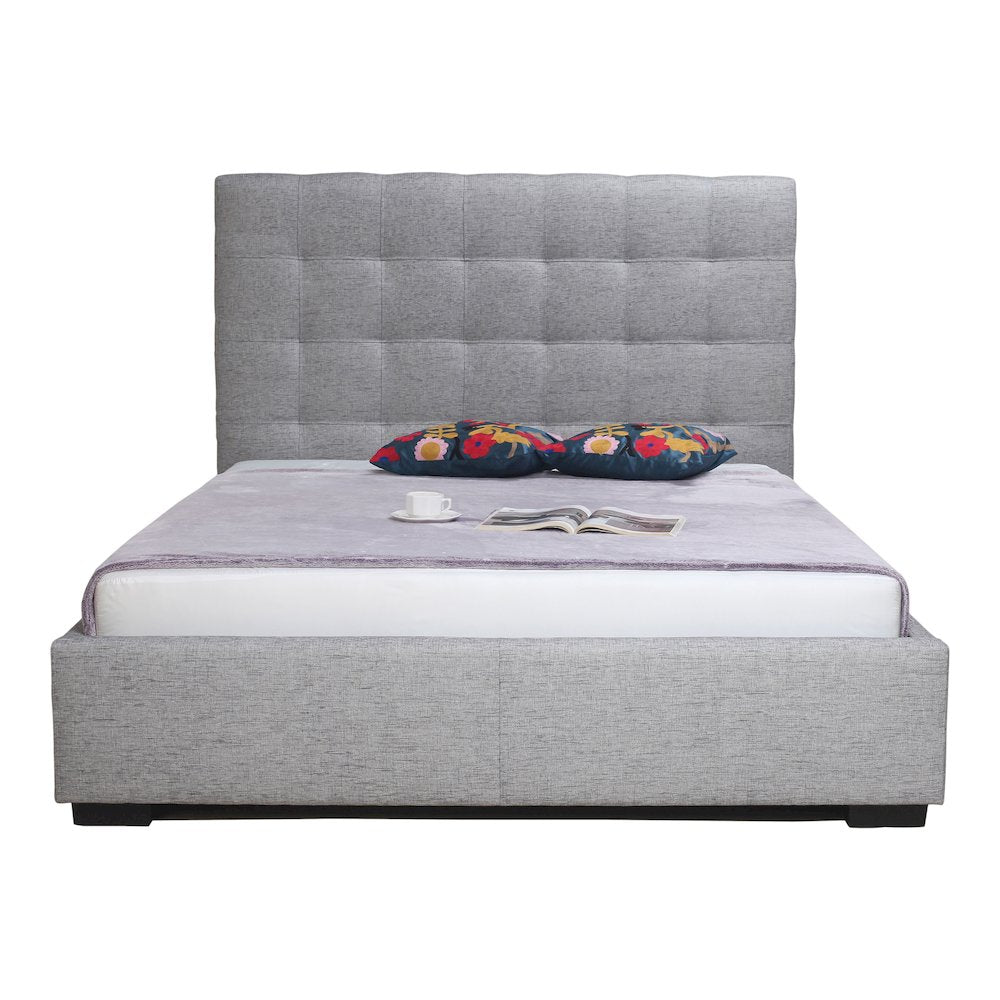 Seranay Belle Collection Queen Upholstered Bed – Storage Platform with Hidden Drawers