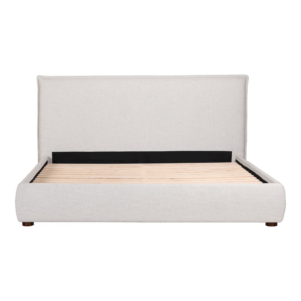 Scandinavian Luzon Collection Queen Bed in Slate Vegan Leather Sleek & Contemporary Style