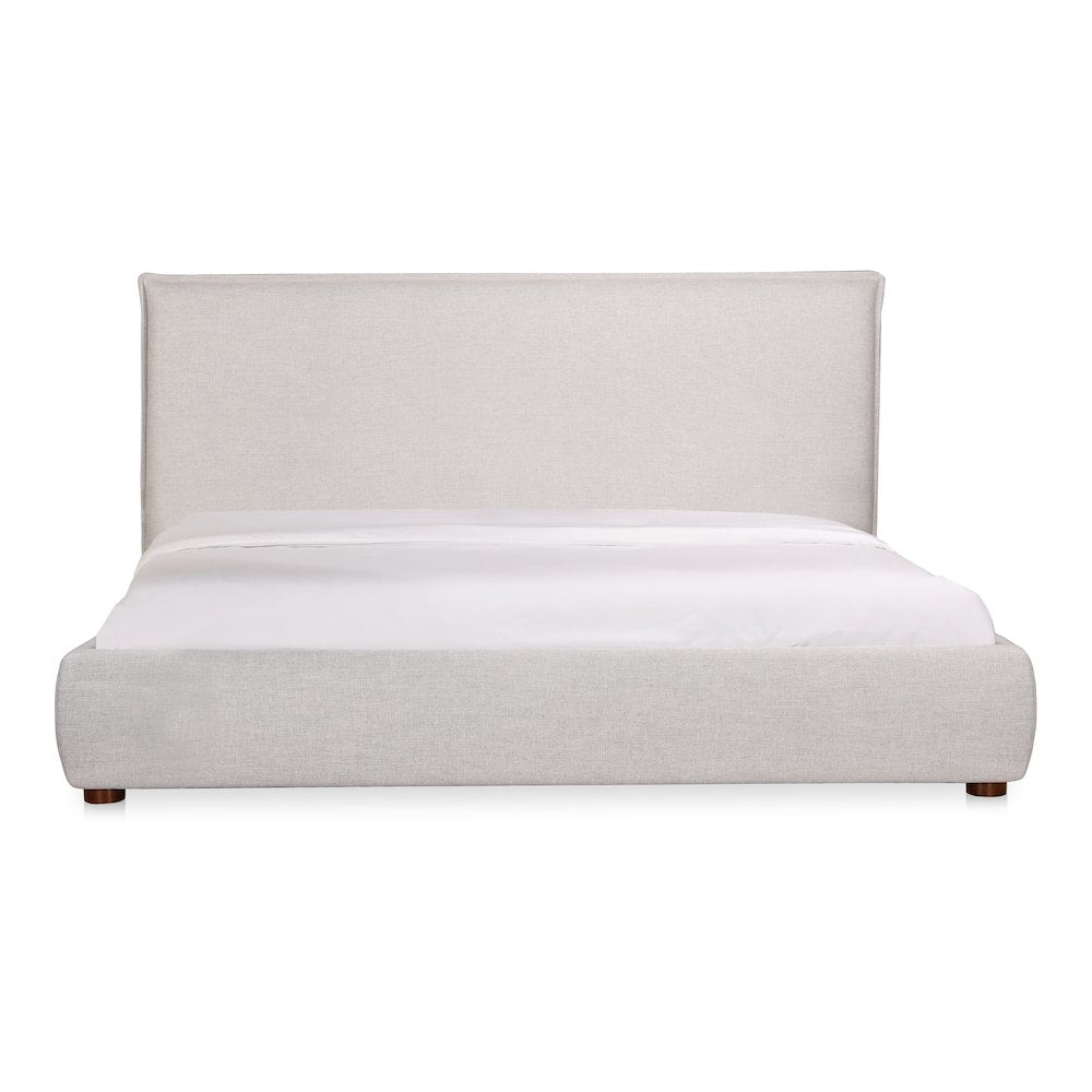 Scandinavian Luzon Collection Queen Bed in Slate Vegan Leather Sleek & Contemporary Style