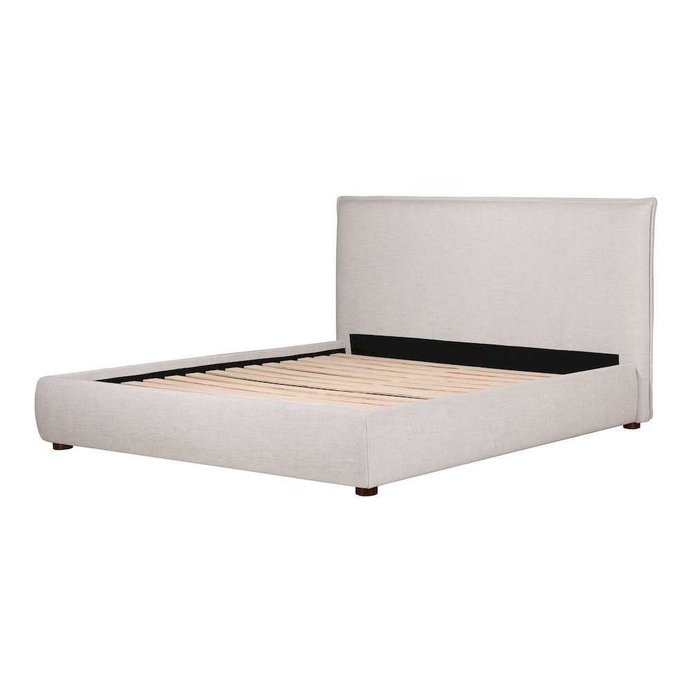 Scandinavian Luzon Collection Queen Bed in Slate Vegan Leather Sleek & Contemporary Style