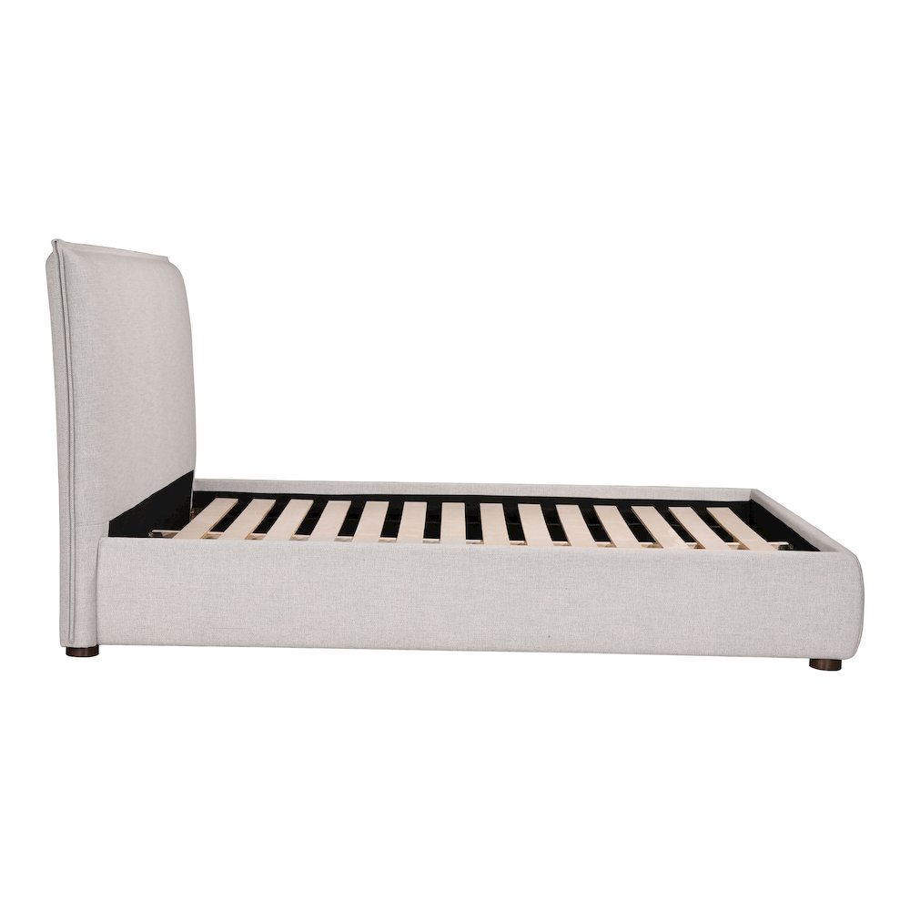 Scandinavian Luzon Collection Queen Bed in Slate Vegan Leather Sleek & Contemporary Style