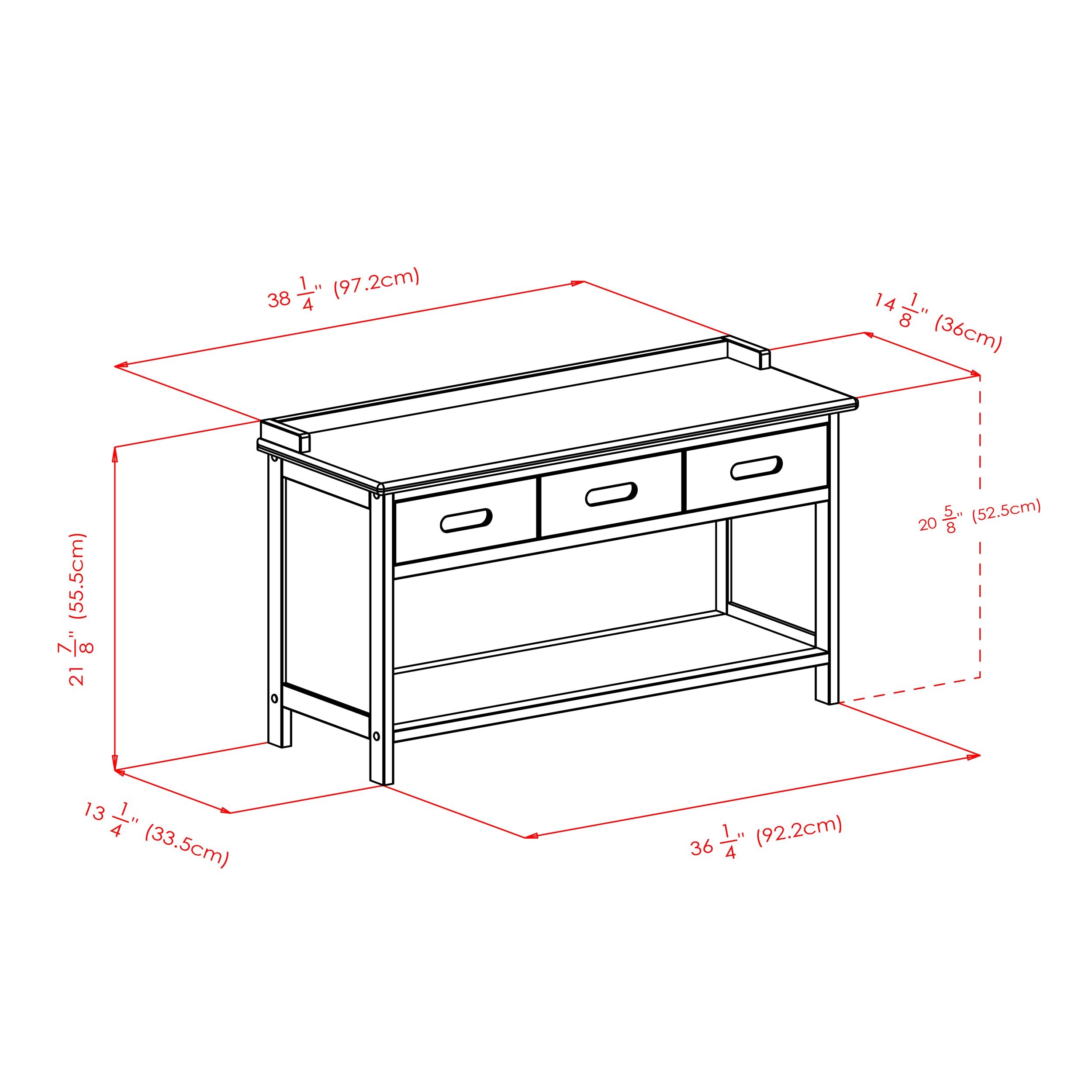 Adriana 4-Pc Storage Bench with 3 Foldable Fabric Baskets, Walnut and Beige
