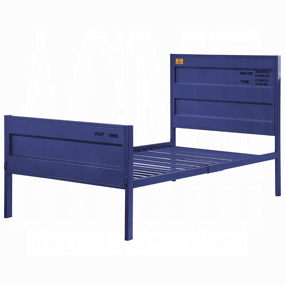 Galveston Cargo Twin Gunmetal Metal Bed – Industrial Style Youth Design