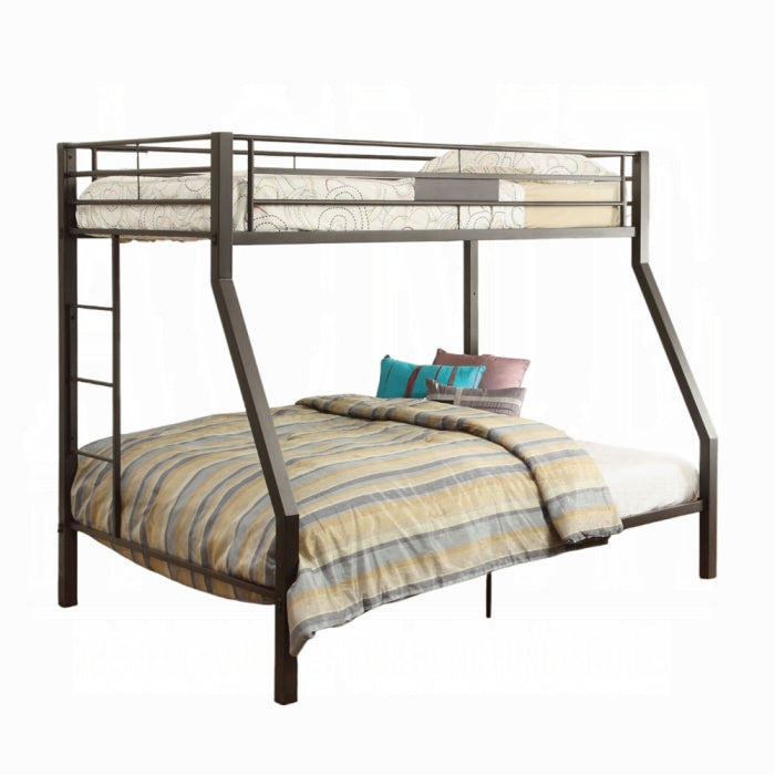 Morrison Limbra Twin over Full Sandy Brown Metal Bunk Bed – Contemporary Space-Saving Design