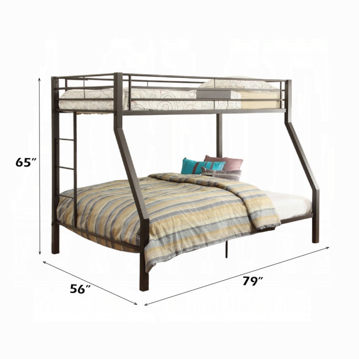 Morrison Limbra Twin over Full Sandy Brown Metal Bunk Bed – Contemporary Space-Saving Design