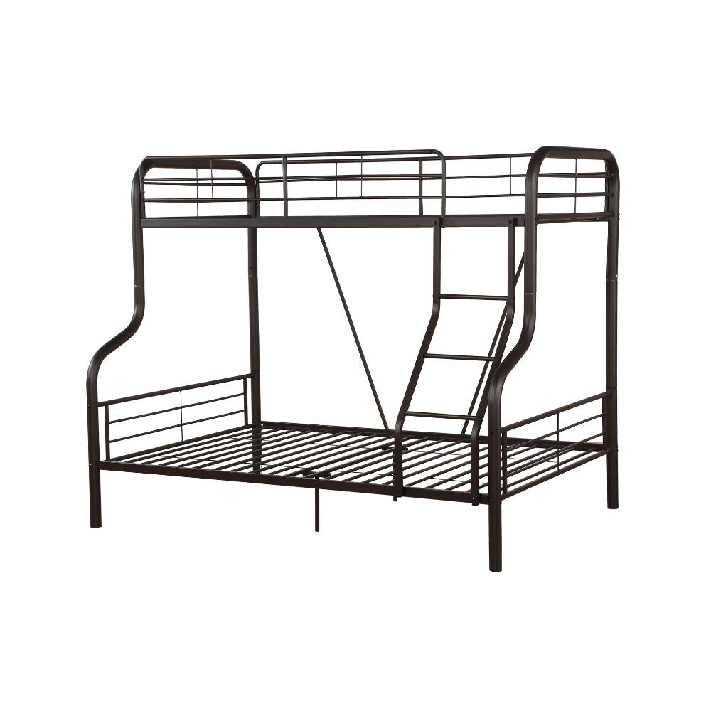 Aldric Cario Twin Over Full Bunk Bed Sandy Black – Space-Saving Design