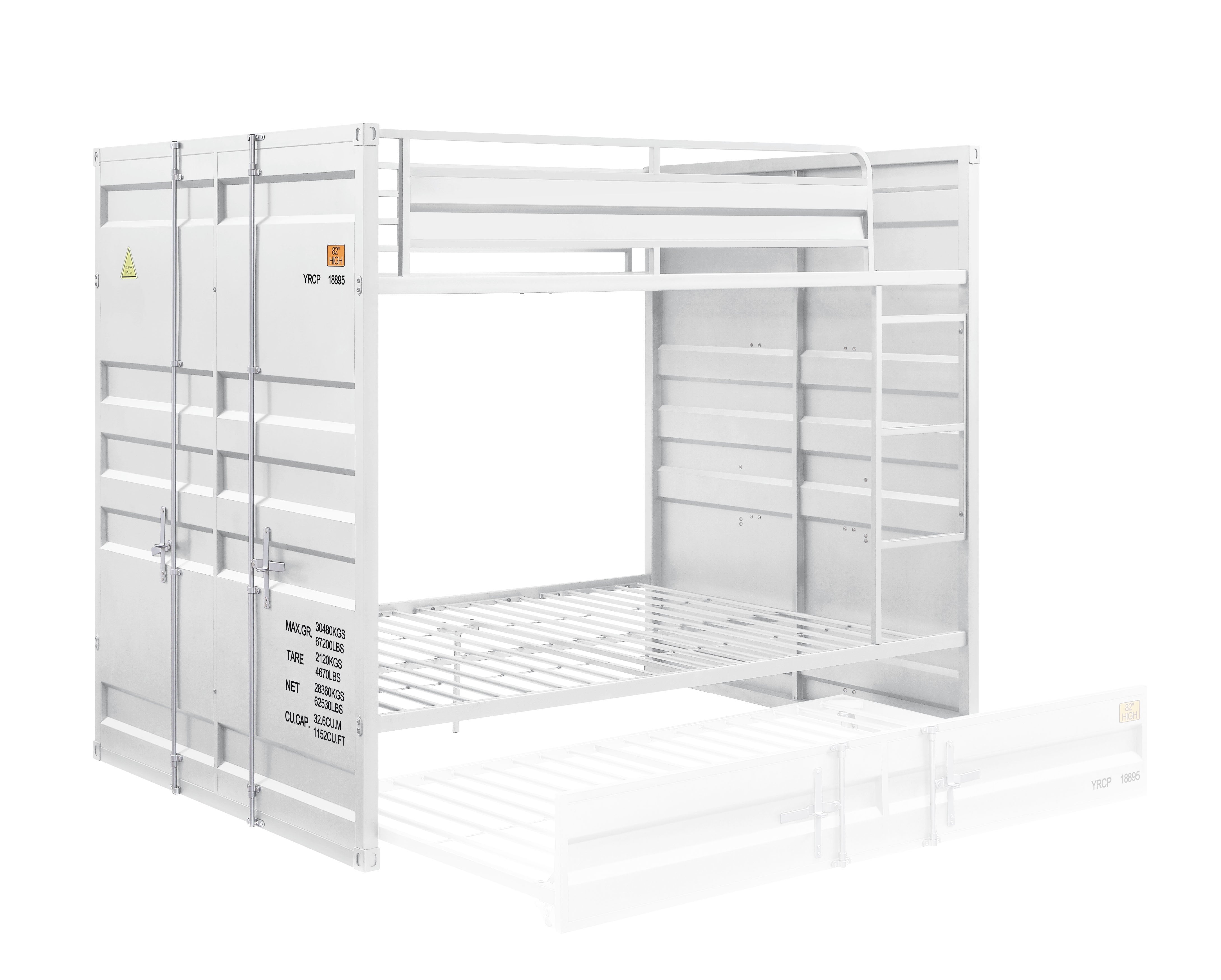 Cargo Bunk Bed (F/F), White