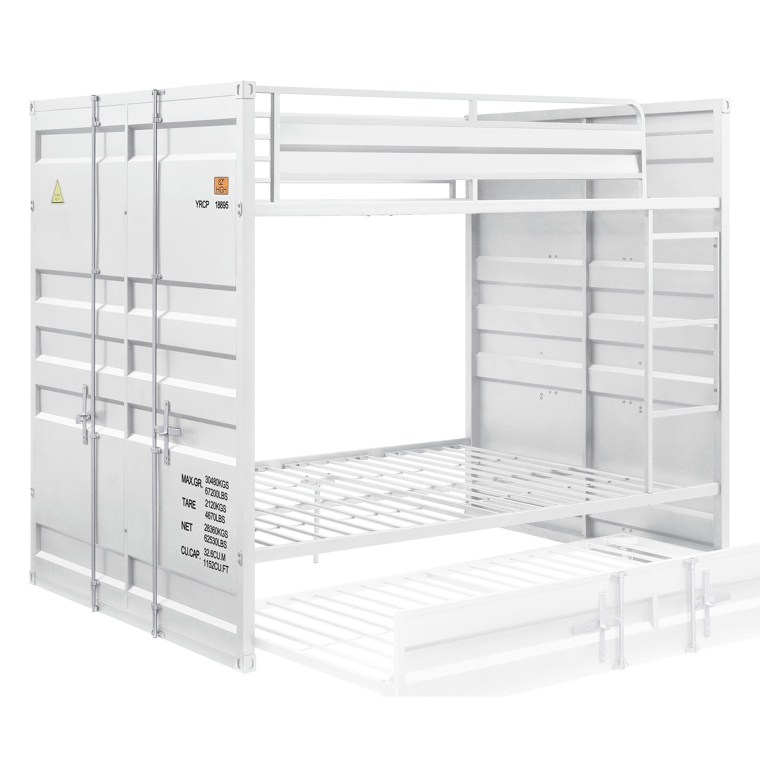 Cargo Bunk Bed (F/F), White