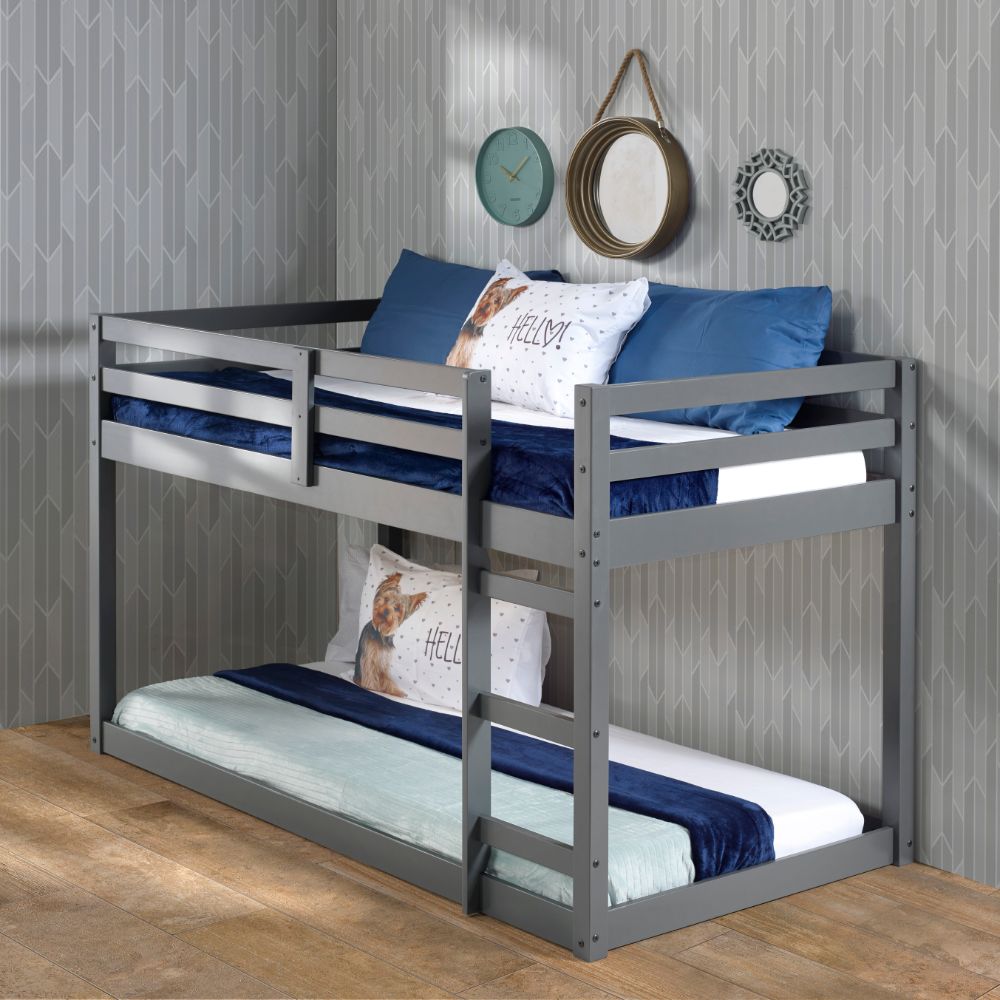 Gaston Wooden Teen Loft Bed Twin Size Modern Design with Storage Option