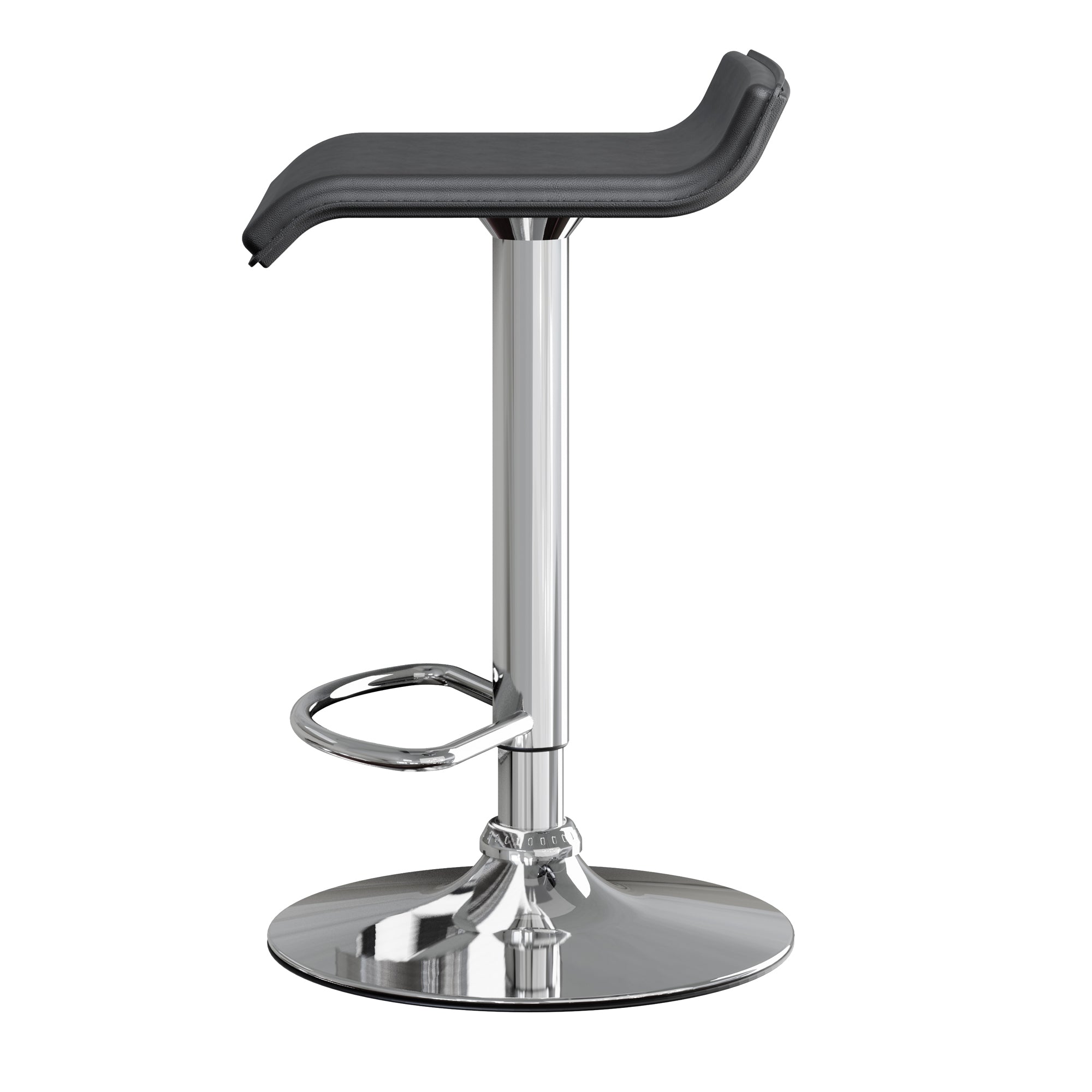 Spectrum 2-Pc Adjustable Swivel Stool Set, Black and Chrome