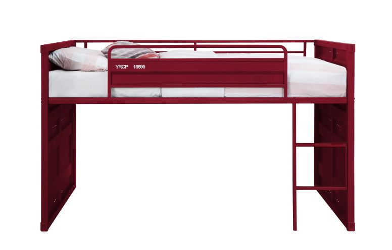 Rochester Cargo Teenager Twin Metal Loft Bed Space-Saving Slide Design