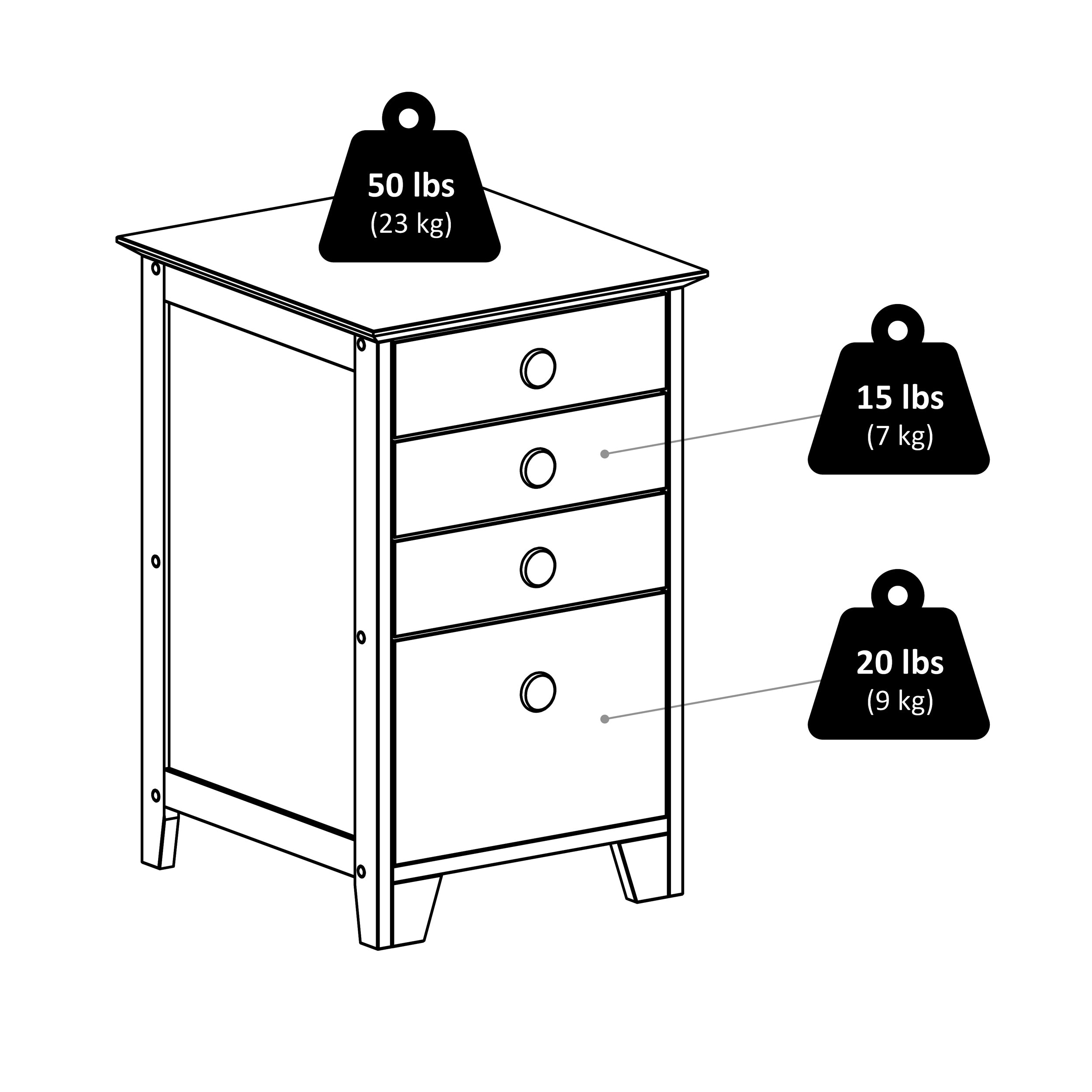 Studio Home Office File Cabinet, Honey