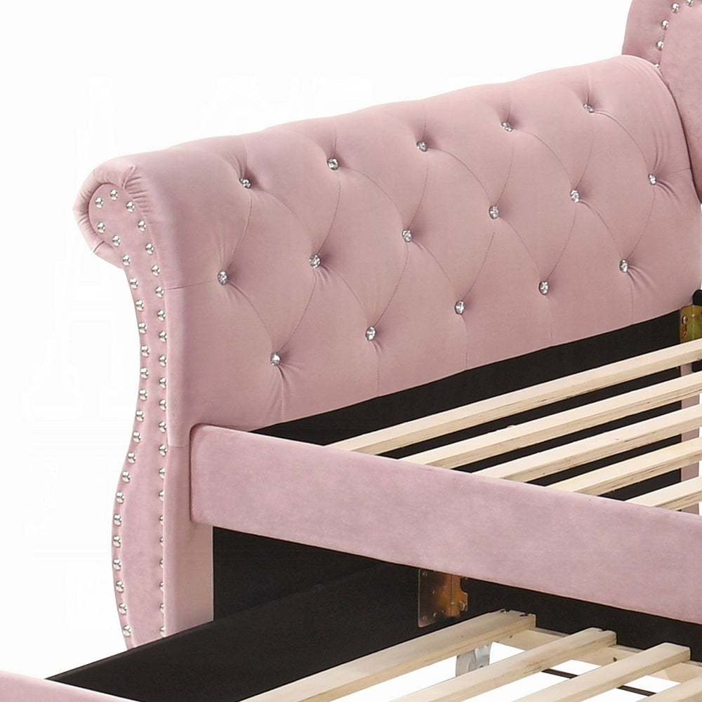 Monza Adkins Twin Gray Upholstered Daybed with Trundle Modern Space-Saving Guest Bed