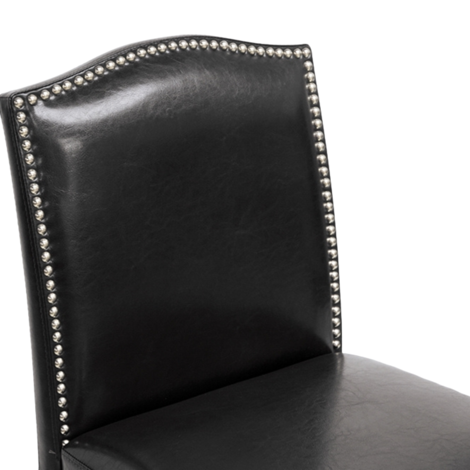 Libra Black Modern Bar Stool with Nail Head Trim (Set of 2)