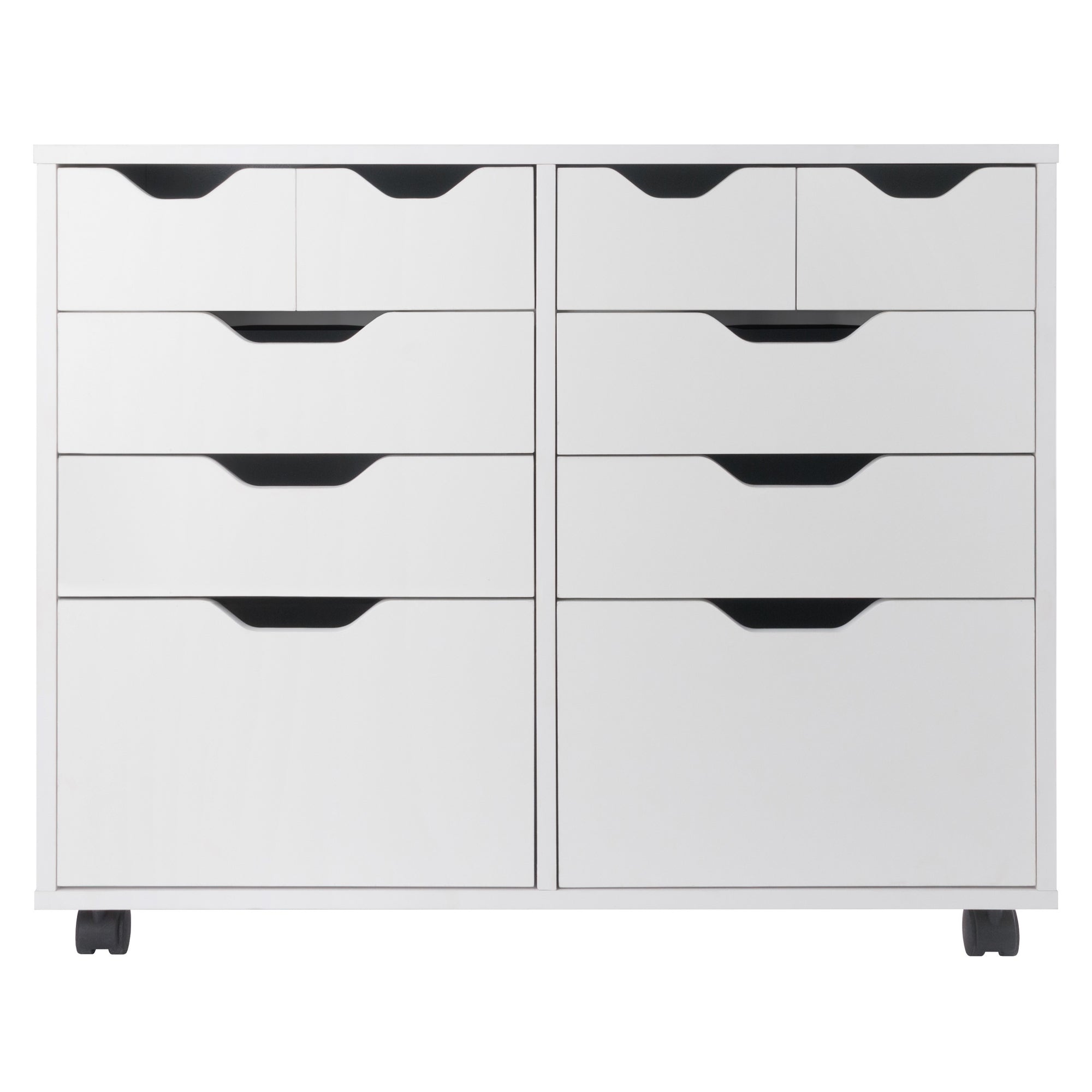 Halifax Bins & Drawers Multi-Storage Wide Mobile Cabinet, White