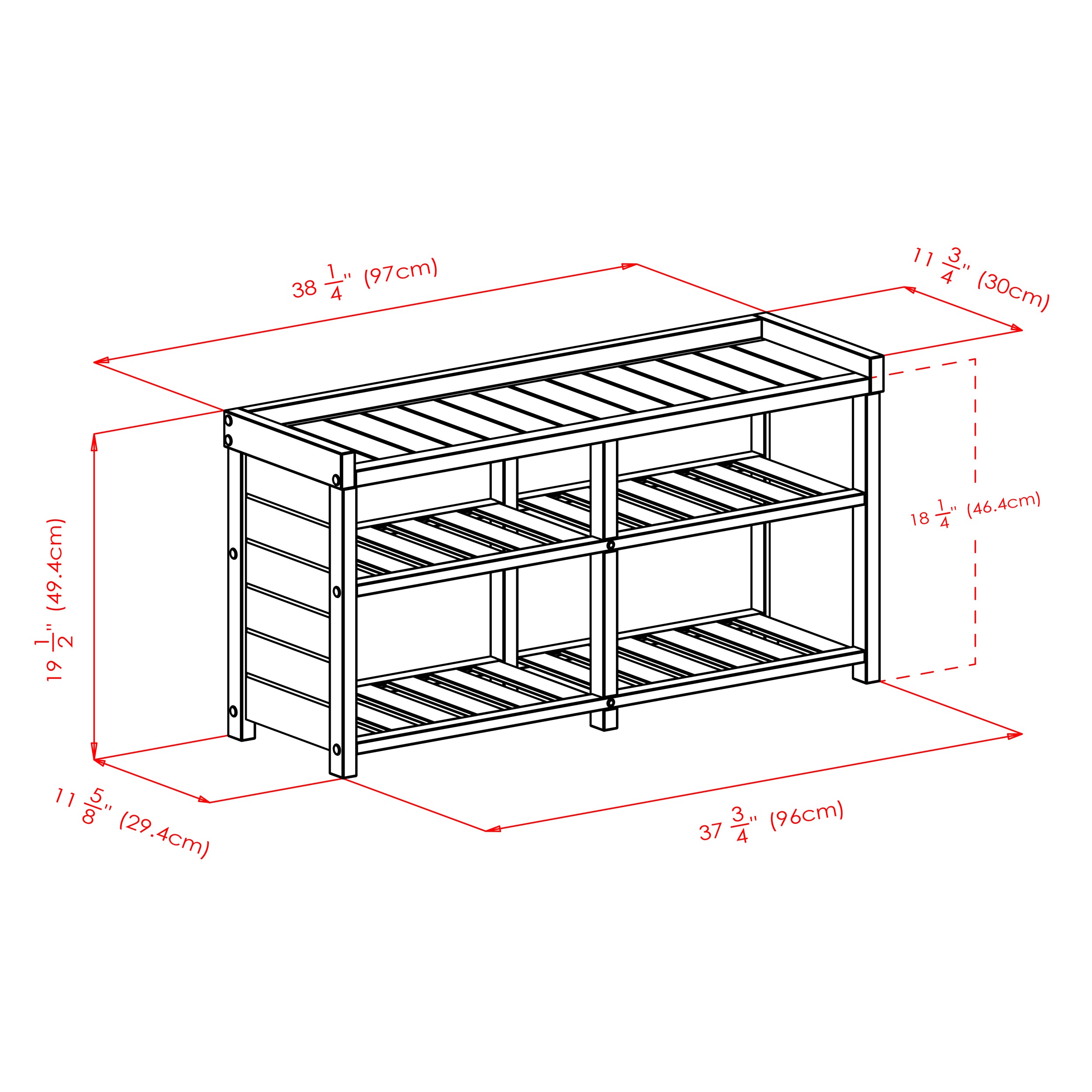 Colin Storage Bench with Seat Cushion and 2 Foldable Corn Husk Baskets, Cappuccino, Espresso and Chocolate