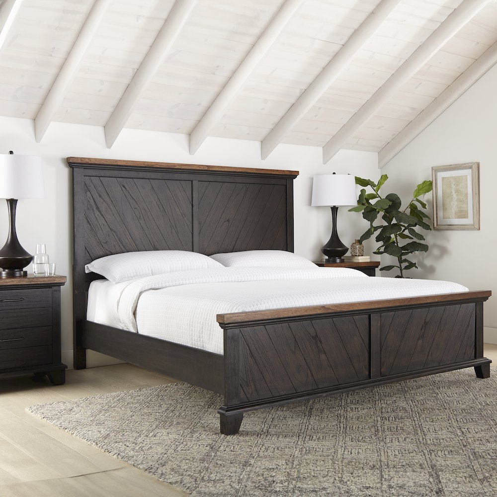 Mallison Bear Creek King Size Brown Bed – Distressed Wood Frame Rustic StyleBear Creek King Size Brown Bed – Distressed Wood Frame Rustic Style