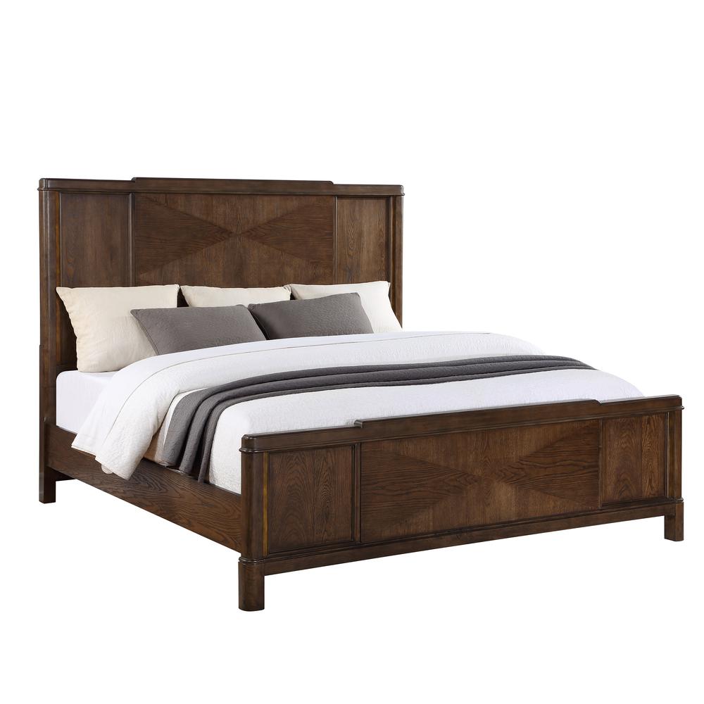 Jacey Milan Collection King Size Upholstered Bed – Contemporary Design with Wood Slats