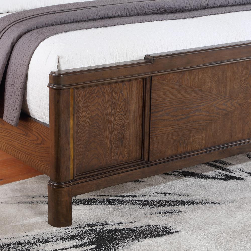 Jacey Milan Collection King Size Upholstered Bed – Contemporary Design with Wood Slats