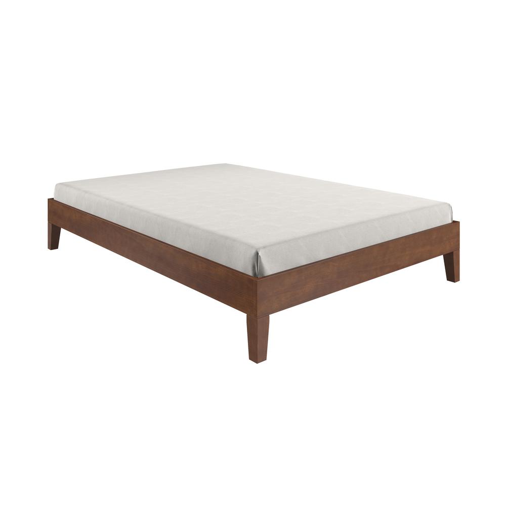 Celsie Nix Collection Full Size Platform Bed Natural Wood – Scandinavian Style with Clean Lines